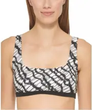 Dkny Women's Printed Square-Neck Bikini Top Women's Swimsuit Multi Size L 2131