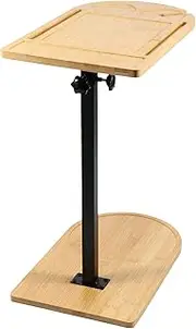 Couch Side Table with Adjustable Heights 360° Rotating Sofa Tray Table Small C Shaped End Table for Bed or Chair with Phone & Tablet Slots Fixwal C Table TV Tray for Couch Sofa Side Table Coffee