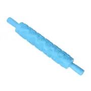 Embossed Rolling Pin 14.6 Inch Rose 3D Pattern for Clay Baking DIY