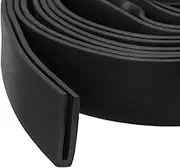 sourcing map U Channel Edge Trim, 9.8ft Length Rubber Guard Seal Strip Edge Protector Flat Type Fit for 0.5-1mm Edge, (5/32" W x 43/64" H) Black