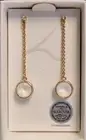 NIB LOVISA GENUINE SWAROVSKI CRYSTAL COLLECTION EARRINGS LIGHT GRAY DELITE
