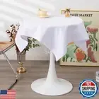 YZKITM Small Square Solid White Tablecloth 36 x 36 Inch Washable Fabric Table