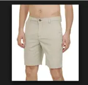 New Quiksilver solid light beige khaki chino walk Everyday shorts sz 36