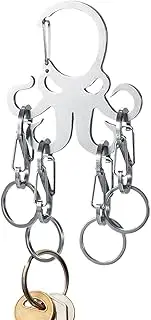 [Husoiuy] Octopus Keyring, Cute Octopus Key Ring Holder, Stainless Steel Animal Jewellery Pendant, Funny Bag Pendant for Backpack, Handbag, Single attributes, Siehe Beschreibung