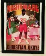 Christian Okoye KC Chiefs Costacos Brothers 8.5x11 FRAMED Print Vintage Poster