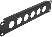 Delock 10 inch D-Type Patch Panel, 6 Port, Black