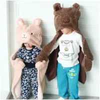 在飛比找momo購物網優惠-【baby童衣】任選 嬰兒造型披肩 羊羔絨包被 披風 抱毯 