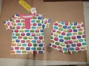Mud Pie Macaroon Pajamas 12-18 Months 2 Peice