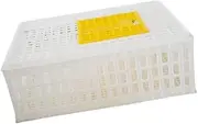 Whtkoph Poultry Carrier Crate Stackable Poultry Habitat Poultry Carrier Basket for Birds, White