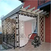 Waterproof Transparent Tarpaulin with Eyelets for Garden Plants Pergola Customizable Thermal Insulation Outdoor Curtains (Clear 7'x11'/2x3.5m)