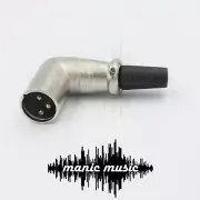 Right Angle 3 PIN XLR Connector Male Plug Microphone 90 Degree Cable Jack