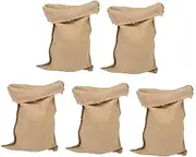 KITANDOVE 5pcs Burlap Storage Bags for Vegetables Grains Nuts Durable Cereal Packing Sacks for Home Pantry Flood Protection Thickened Leak Resistant Design