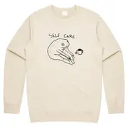 Self Care Frog Jumper Sweater Sweatshirt Frog Animal Positive Vibes Mental CrewneckHoodie