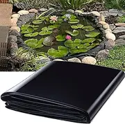 Black Pond Liner Durable Pond Underlay 3x4m 4x4m 5x6m 6x8m 8x12m Waterproof Pond Membrane for Outdoor Fish Ponds, Fountains, Landscape and Water Gardens(8x12m(26.2x39.3ft))