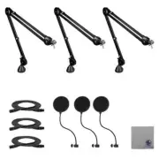 Rode PSA1 Swivel Mount Studio Microphone Boom Arm (Three-Pack) with 3x Pop Filte