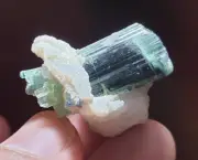 92Cts Awesome Quality Beautiful Natural Bi-Color Tourmaline Crystal With Quality