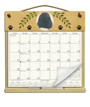 COCKER SPANIEL CALENDAR HOLDER - REFILLABLE EVERY YEAR!
