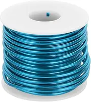 uxcell 9 Gauge Anodized Aluminum Craft Wire Bendable Bonsai Training Wire 56 Feet 3mm for Sculpting Crafts Wreath Floral Beading Jewelry Making, Blue