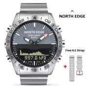 North Edge GAVIA 200M Military Army & Diving Watch. Altimeter, Compass, S.Steel