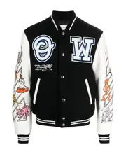 Logic Patch varsity jacket IT52 Black