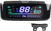 Wide LCD Display for Electric Bike Ebike Scooter, Motor Speedmeter Screen, Replacement Part for 48V, 60V, 72V, Easy Installation, Black Color,LCD Display Speedometer (Without Windshield)