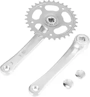 LOORGVEL 1set Hollow Crankset Crankset for Road Mountain Track and Fixed-Gear Lightweight Easy to Install for Bike Replacement