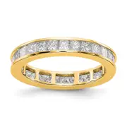 2ct Channel Set Princess Cut Diamond Eternity Wedding Band Ring 14k Yellow Gold