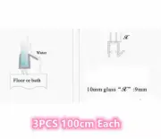 TRIPLE FINS PVC PLASTIC SHOWERSCREEN SHOWER SCREEN DOOR WATER SEAL STRIP 10MM X3