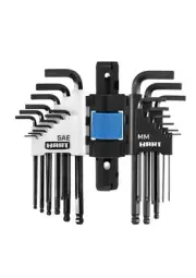 HART 22-Pieces BALL END HEX KEY SET & HANDLE SAE & MM, Black Oxide Coating TOOL