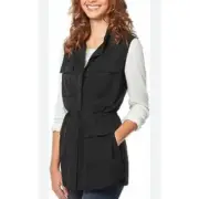 Buffalo David Bitton Vest Black NWT Med Lightweight lyocell