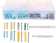 ULTECHNOVO Expansion Rubber Plugs Assorted Screw Kit Pcs Self-Tapping Screws for Wall Mounting Projects Material Sturdy