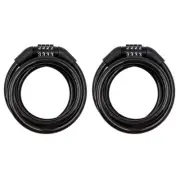 2X Bicycle Chain Lock Cable 1500mm 4-Digit Number Fixed Code Combination Bike