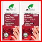 Nourishing Dr Organic Organic Rose Otto Hand & Nail Cream 125ml [Pack of 2]