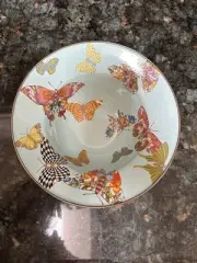 7 Mackenzie Childs Blue Butterfly Breakfast Bowls