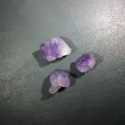 MeldedMind Set of 3 Phantom Amethyst Specimens Natural Purple Crystal 170802
