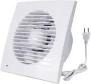 Exhaust Fan, 12W Ventilation Extractor with Anti-Backflow Check Valve Ultra Thin