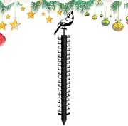 Snow Gauge - Accurate Snowfall Measuring Stick, Decorative Snow Ruler | Outdoor Weather Resistant Snow Measurement Tool, Durable Steel Snow Stake For Yard Garden Winter Weather Monitoring