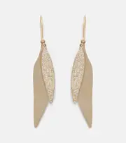 [Ileana Makri] Ileana Makri Falling Leaves 18kt gold drop earrings with diamonds One Size gold