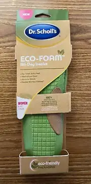 Dr Scholls Women’s All Day Insoles Eco-Foam Fits Shoe Size 6-10 New
