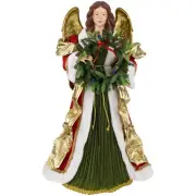 Northlight 3' Red and Green Angel Commercial Size Christmas Tree Topper, Unlit