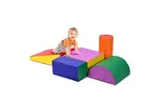 Costway 5pcs Soft Foam Blocks Crawl Climb Playset Building Block Indoor Activity Toys Safe Gift