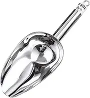 VINTORKY Stainless Steel Ice Scoop Ergonomic Kitchen Grain Shovel for Ice Candy Flour Nuts and Beans Multi Functional Scoop for Home Supermarkets Bars and Restaurants