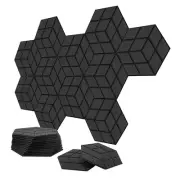 12 Pack Self-Adhesive Acoustic Sound Proof Foam Panels 13.8 X 12 X0.4Inch6229