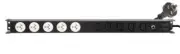 Extended Vertical Mount Power Rail With C13 IEC/GPO 10A Sockets 10A SAA Plug