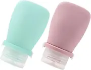 OFFIGAM 2Pcs Leakproof Travel Toiletry Bottles Portable Containers for Lotion and Shampoo Compact Travel Accessories