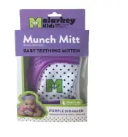 Munch Mitt Baby Teething Mitten Teether Toy, 3- 7 months, up to 12 mos., Purple