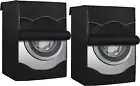 2-Pack Waterproof Washer and Dryer Covers for Front-Loading Machines, Black