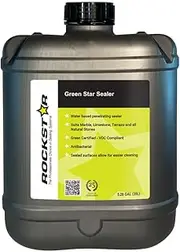 Rockstar Green Star Sealer 20L, Water-Based Penetrating Sealer for Mineral–Based Floor finishes Including Natural Stone (Marble, Limestone & Terrazzo) & Man-Made Stone, Tiles, Concrete and Terracotta