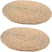 Toyvian Versatile Natural Grass Woven Cushions Japanese Style Seat Mats for Yoga Meditation Home