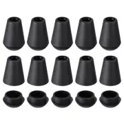 16Pcs Plastic Cord Lock Bell End Stopper Cord End Lock Rope Fastener, Black